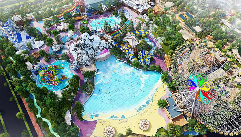 赣中首座综合性现代主题乐园！江西吉安欢乐世界水上游乐设备进入试滑验收阶段
