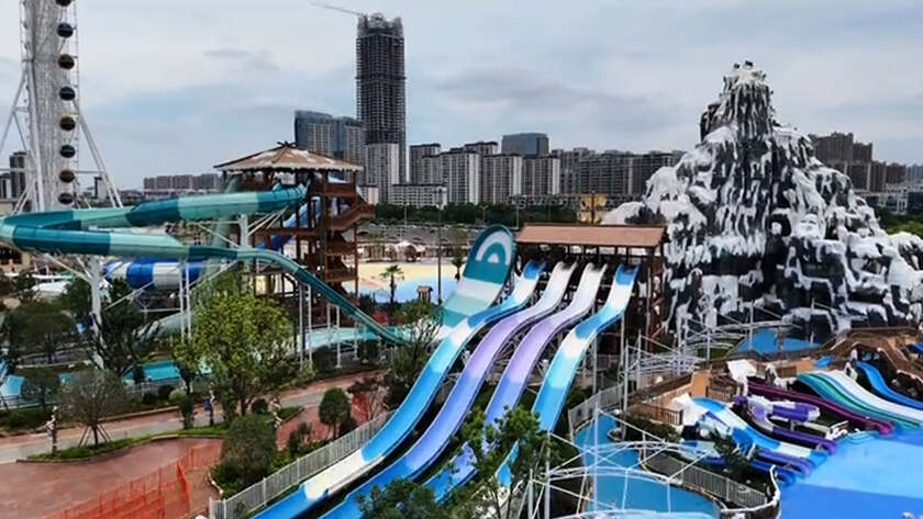 赣中首座综合性现代主题乐园！江西吉安欢乐世界水上游乐设备进入试滑验收阶段